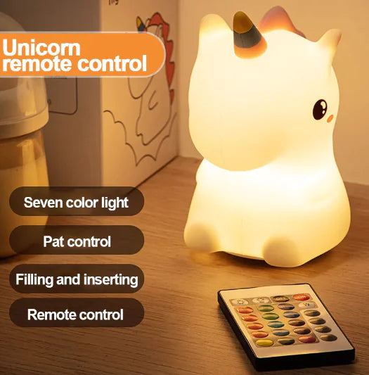 Dream Shadow Unicorn Night Light β Cute LED Bedside Lamp, USB Rechargeable