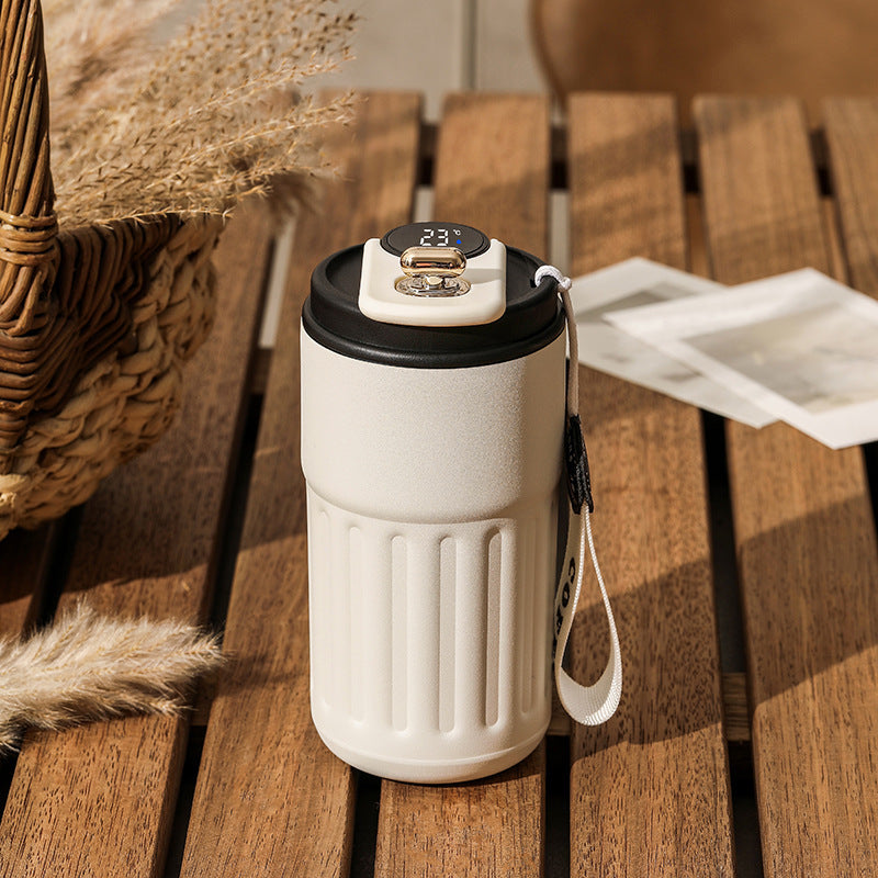 Smart Digital Thermos Bottle — 450 ml Vacuum Insulated, Touch Temperature Display, Leak-Proof