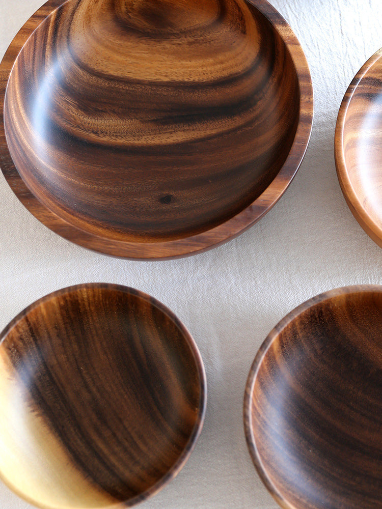 Rustic Acacia Bowl — Eco-Friendly, Food-Safe, Perfect for Salads, Fruit & Décor