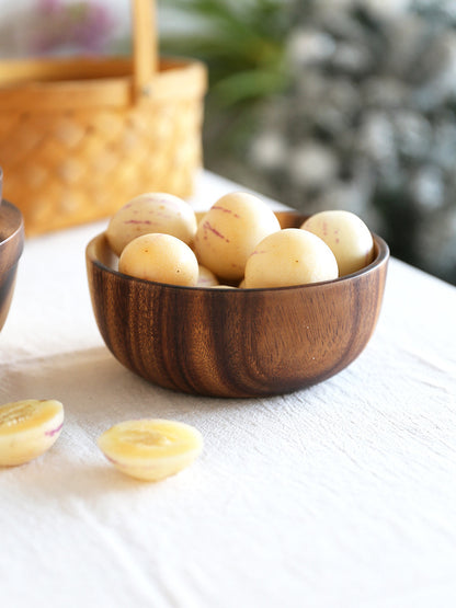 Rustic Acacia Bowl — Eco-Friendly, Food-Safe, Perfect for Salads, Fruit & Décor