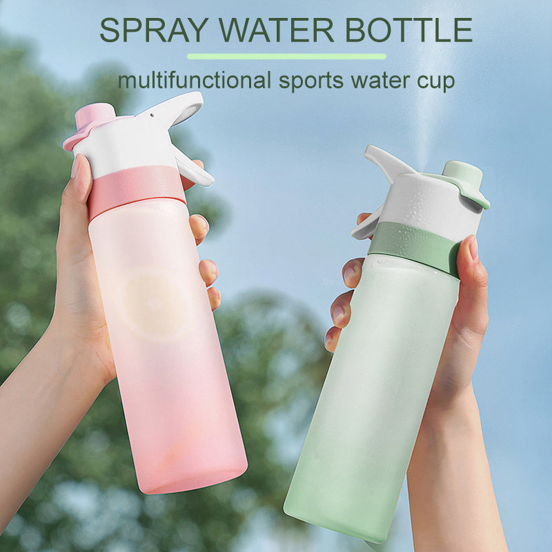 2-in-1 Mist Spray Water Bottle — Leak-Proof Sports Flask, Large Capacity, Travel & Gym