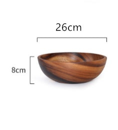 Rustic Acacia Bowl — Eco-Friendly, Food-Safe, Perfect for Salads, Fruit & Décor