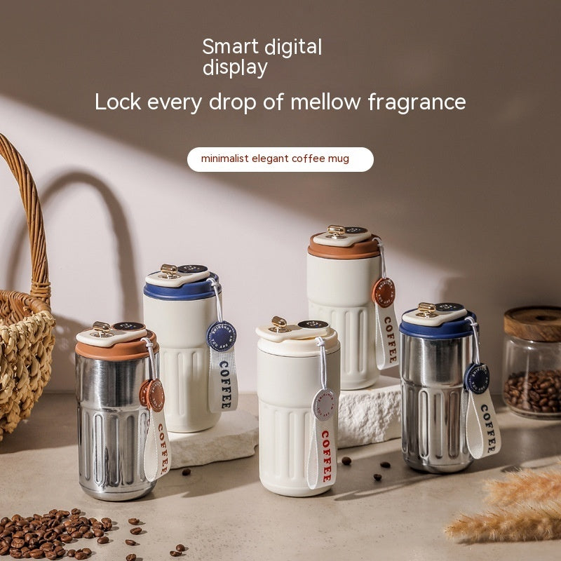 Smart Digital Thermos Bottle — 450 ml Vacuum Insulated, Touch Temperature Display, Leak-Proof