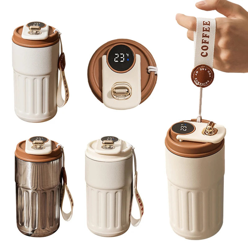 Smart Digital Thermos Bottle — 450 ml Vacuum Insulated, Touch Temperature Display, Leak-Proof
