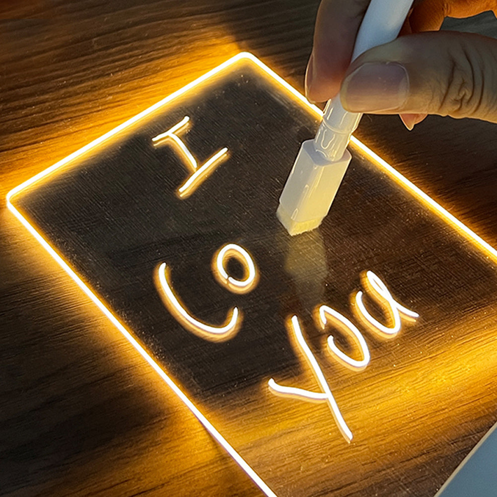 Glow Note Board — Rewritable LED Message Pad with Remote (16 Colors)