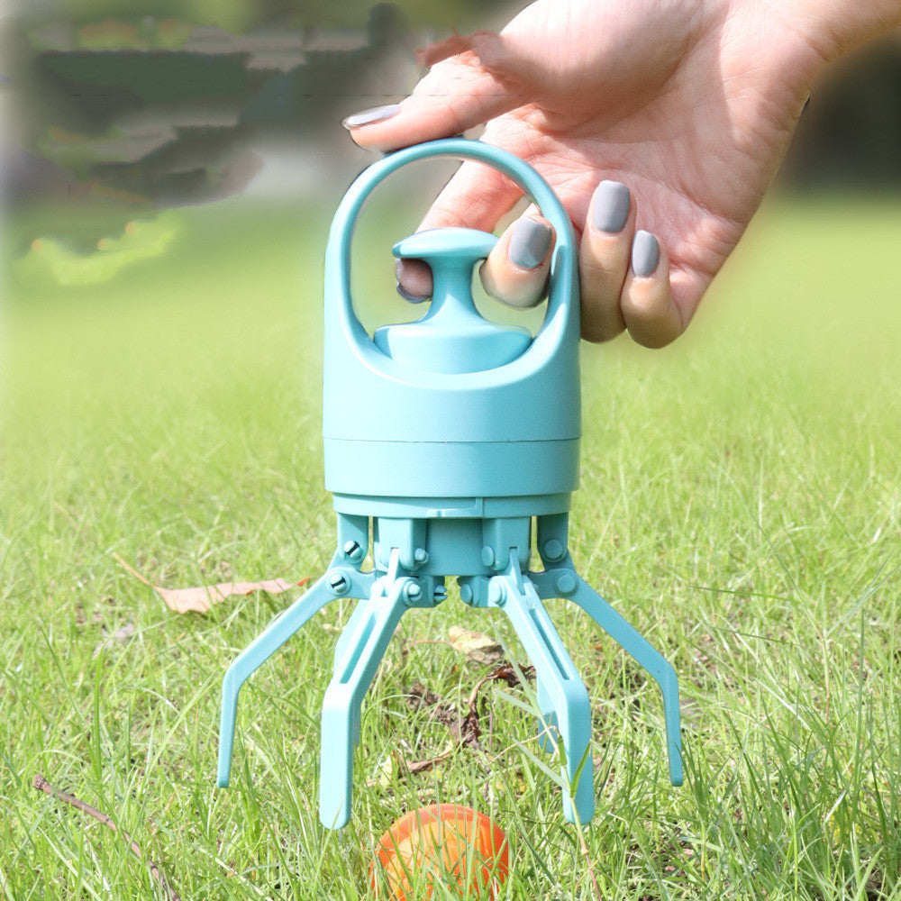 Portable Poop Scooper — Built-In Bag Dispenser, One-Hand Clean-Up, Eight-Claw Grabber