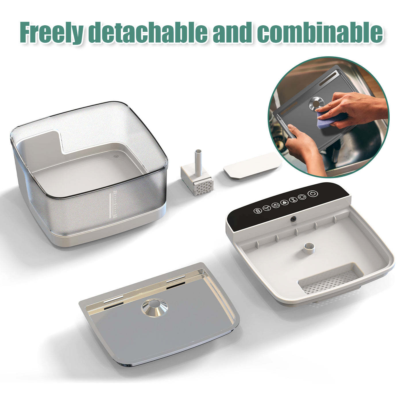 Cat & Dog Water Fountain — 2L Capacity, Silent Motor, Visible Water Level